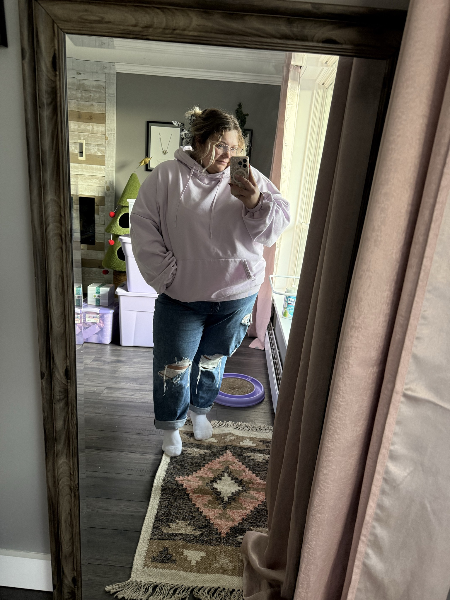 My go to outfit for casual days 🤍💜 find this sweater on sale for Black Friday #LTKCyberWeek #LTKBlackfriday 

#LTKholiday #LTKplussize #LTKcanada