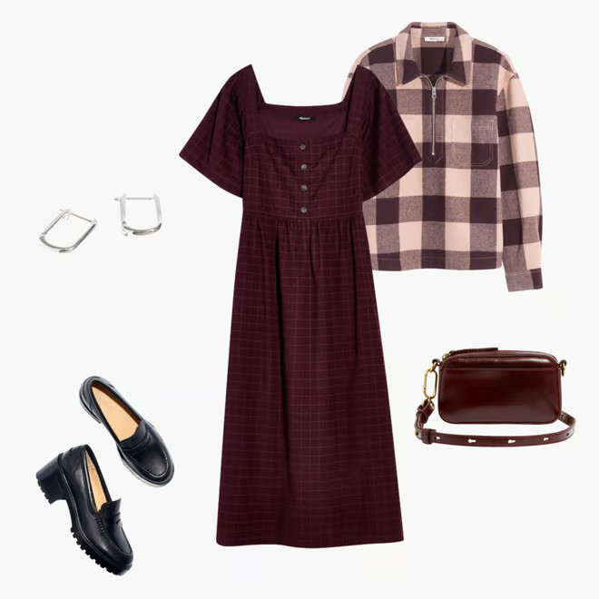 Waffle Half-Zip Popover Shirt | Madewell