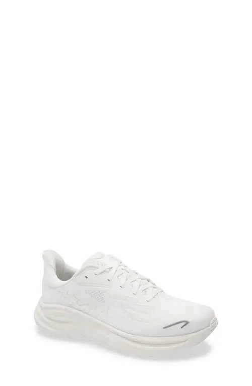 HOKA Kids' Clifton 10 Running Sneaker in White/white at Nordstrom, Size 6 | Nordstrom