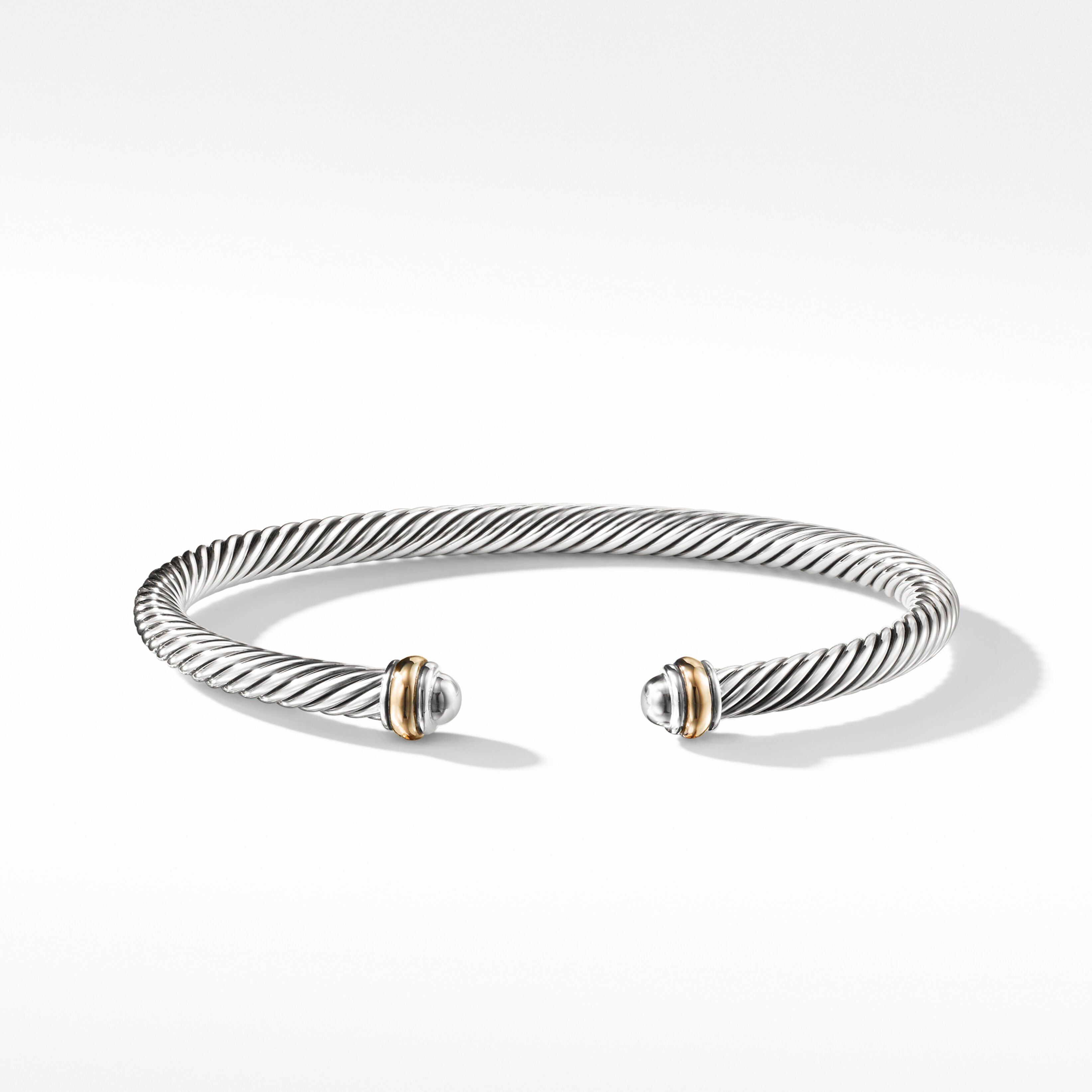 Cable Classics Bracelet in Sterling Silver with 18K Yellow Gold | David Yurman