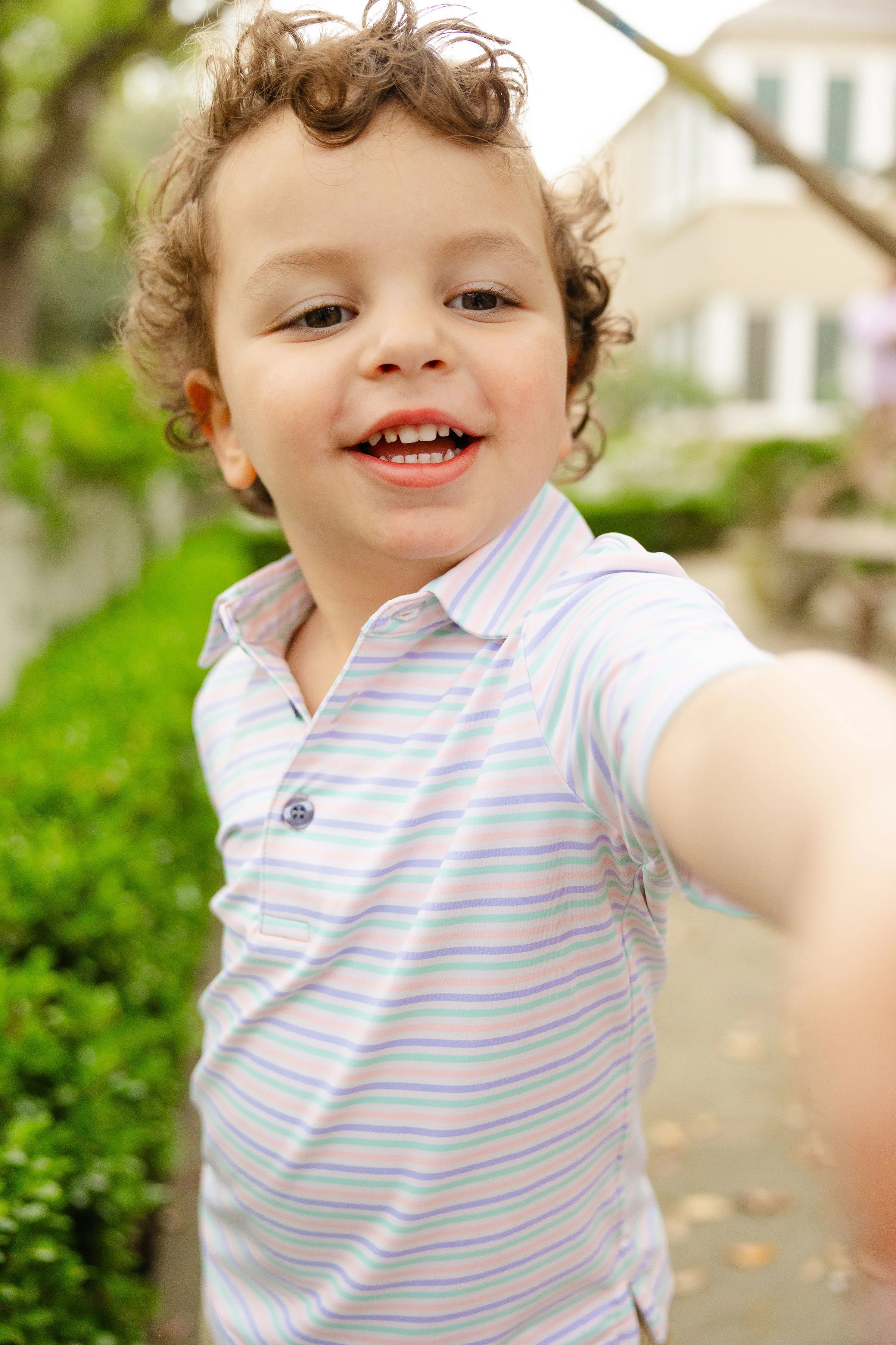 Pastel Stripes Boys' Polo | Poppy Kids Co