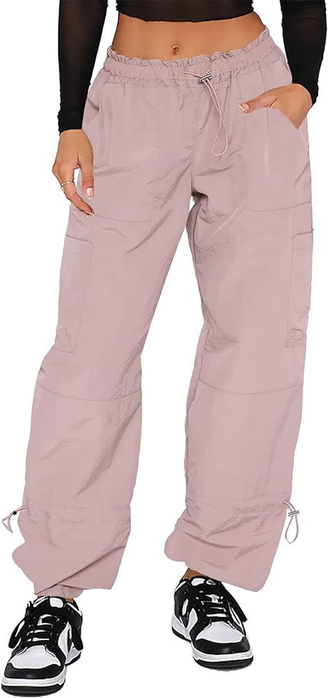 Cargo Pants Women Baggy, Parachute Pants for Women Trendy, Y2K Pants, Streetwear Women with Four ... | Amazon (US)