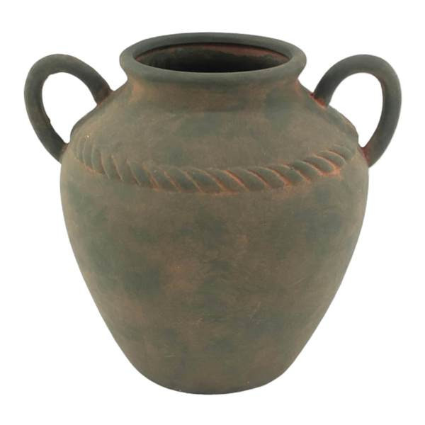 Neutral Ceramic Vase With Handles, 10.5", sold by At Home | At Home