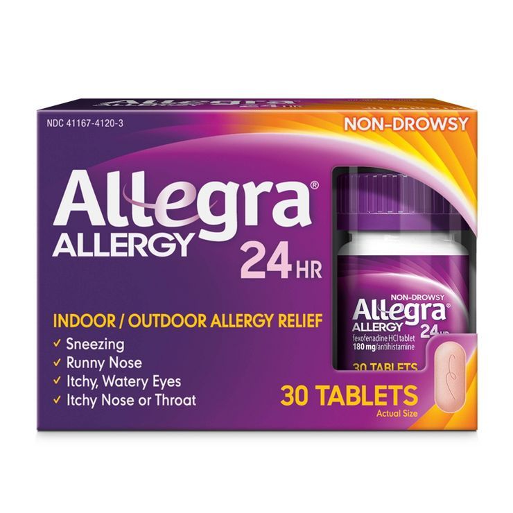 Allegra 24 Hour Allergy Relief Tablets - Fexofenadine Hydrochloride | Target