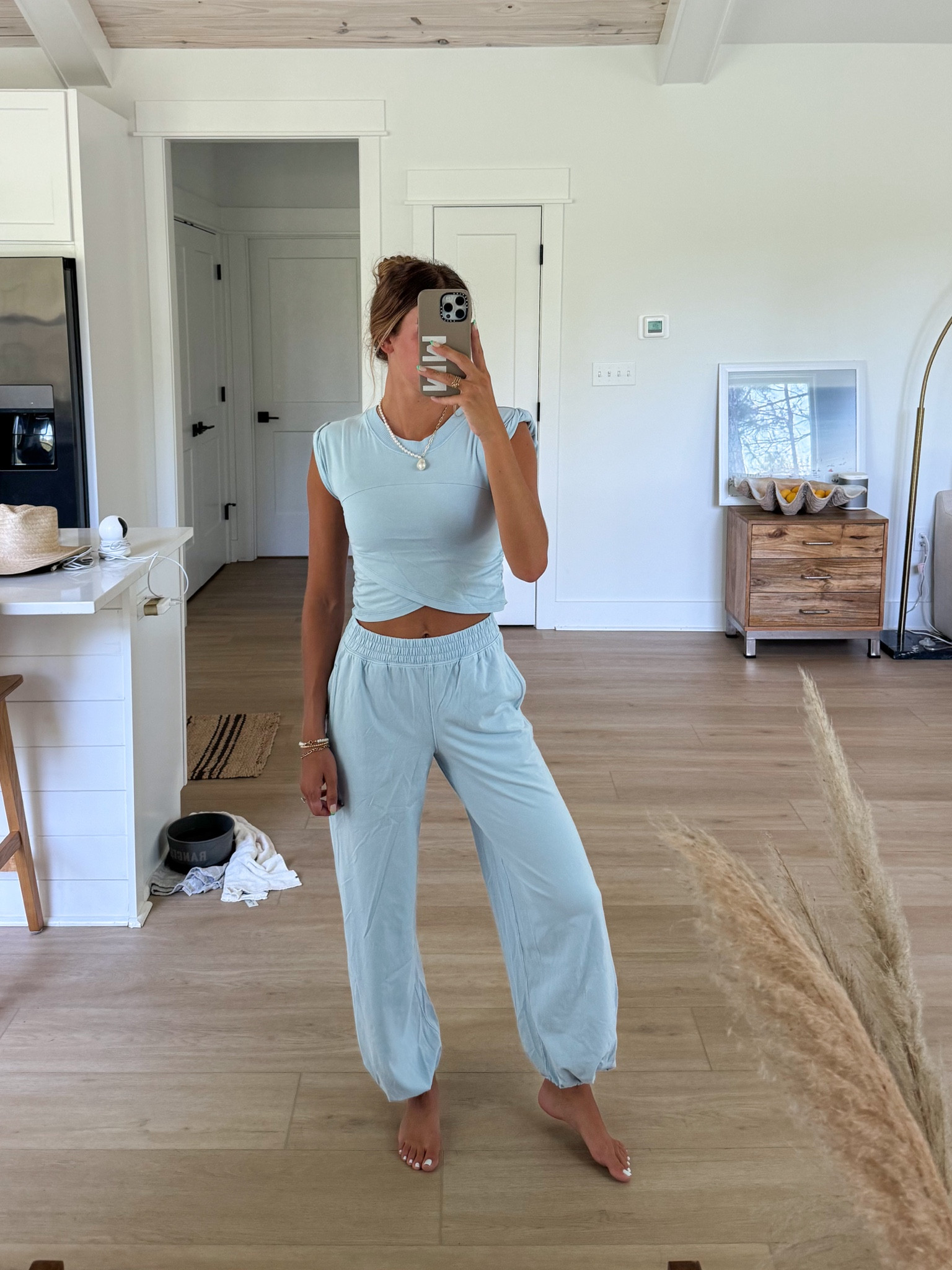 Comfy matching set🩵 perfect travel day airport outfit! Wearing size XS 

#LTKFindsUnder100 #LTKStyleTip #LTKTravel