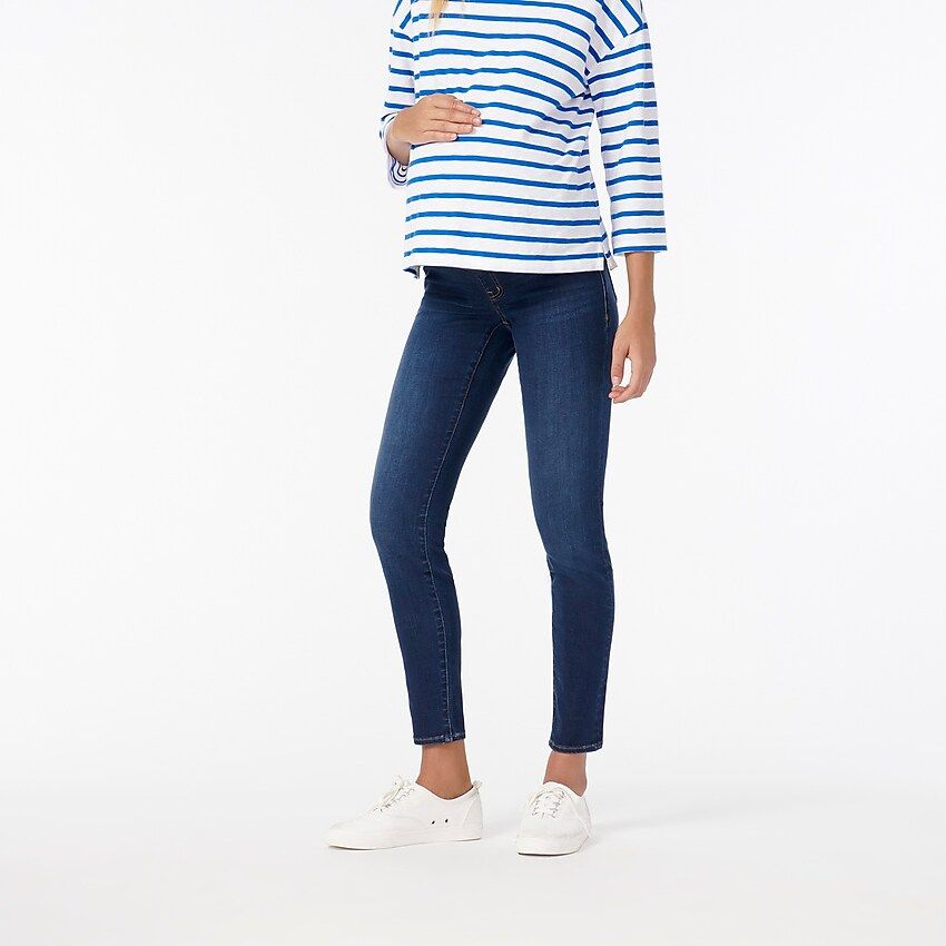 Maternity over-the-belly toothpick jean in indigo wash | J.Crew US