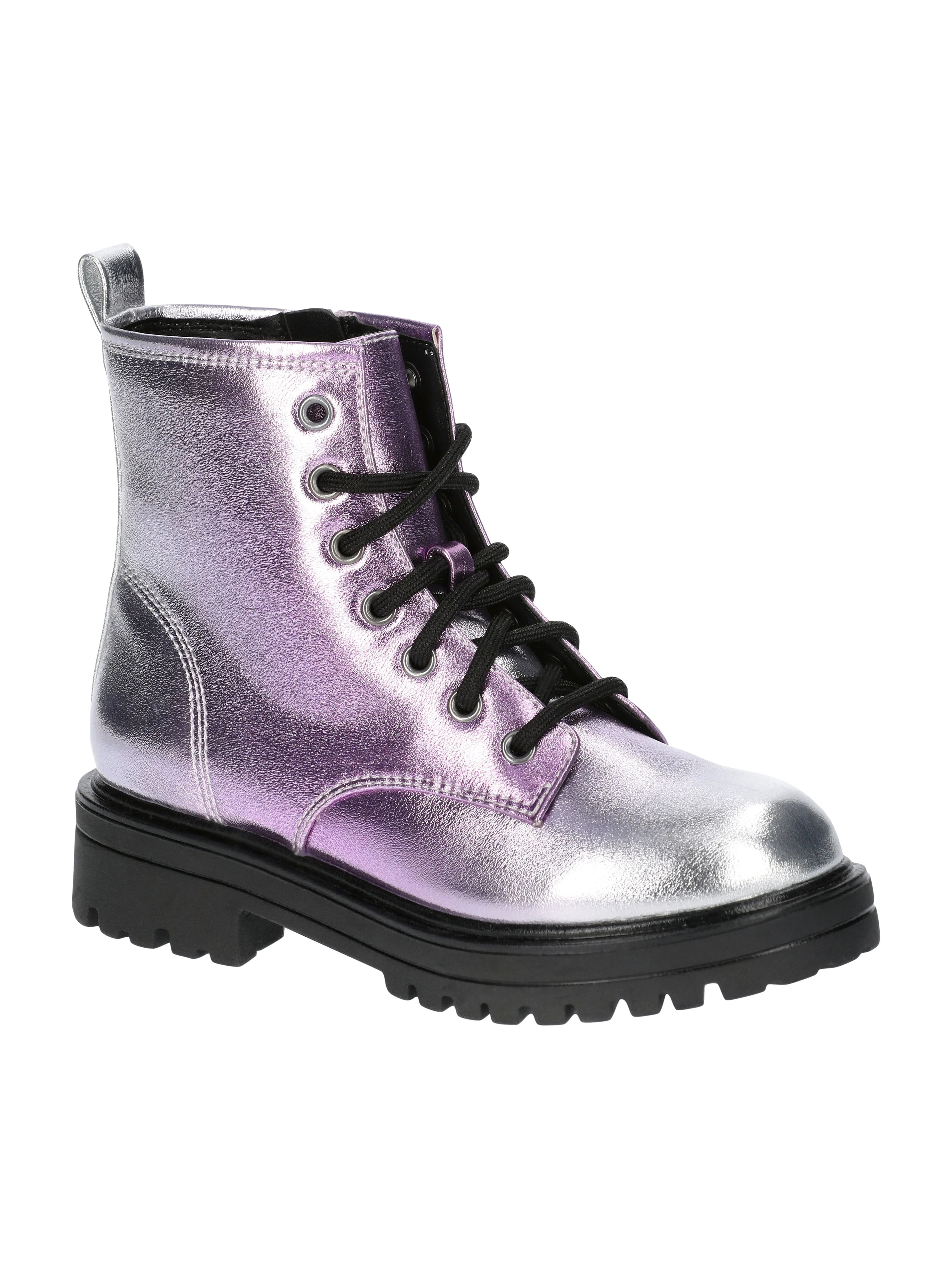 Wonder Nation Little and Big Girls Combat Boots | Walmart (US)