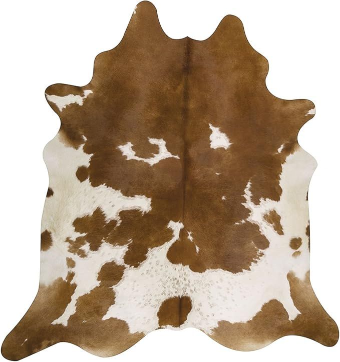 RODEO Pure Brown & White Superior Cowhides Rug Large Size 6x8Feet 180cm x 240cm | Amazon (US)