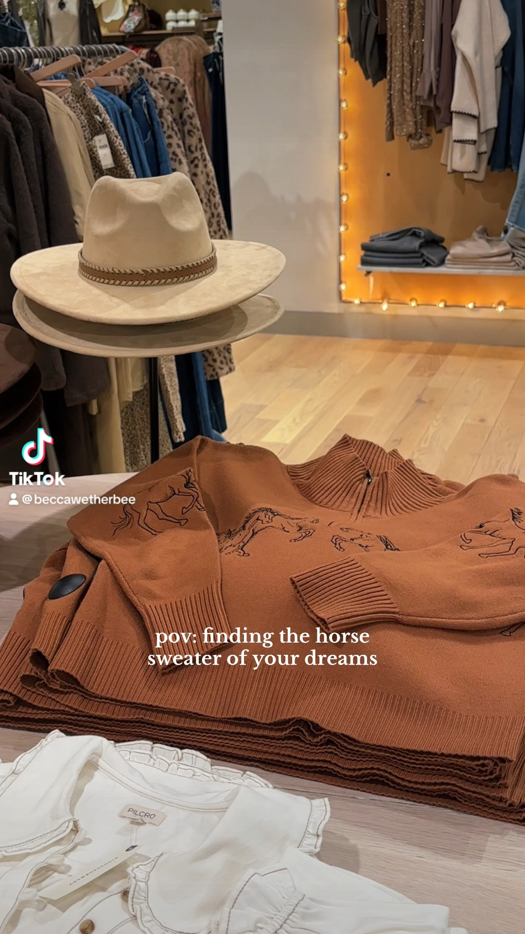 anthropologie western horse sweater