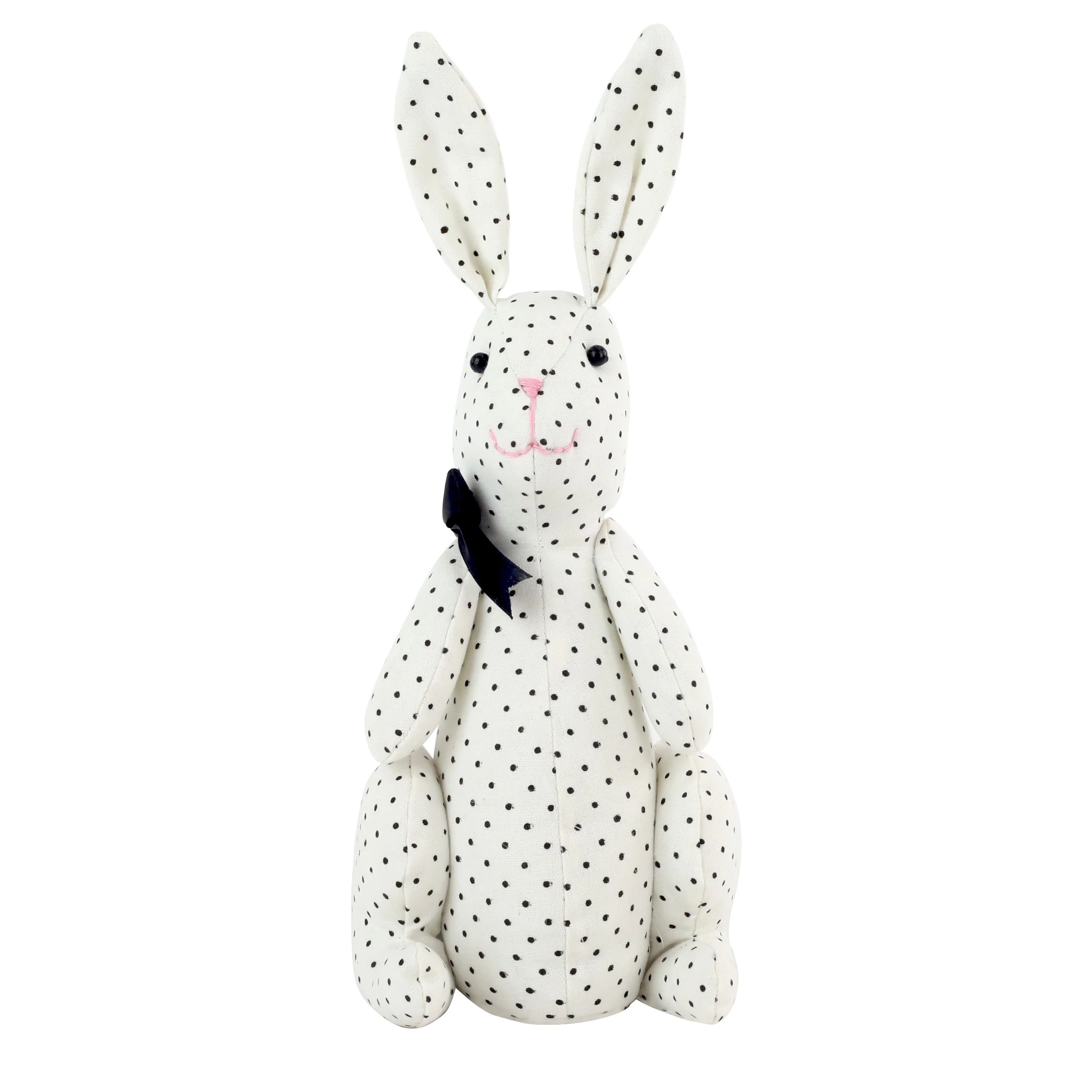 Way To Celebrate Easter Fabric Bunny Décor, Black Dots | Walmart (US)