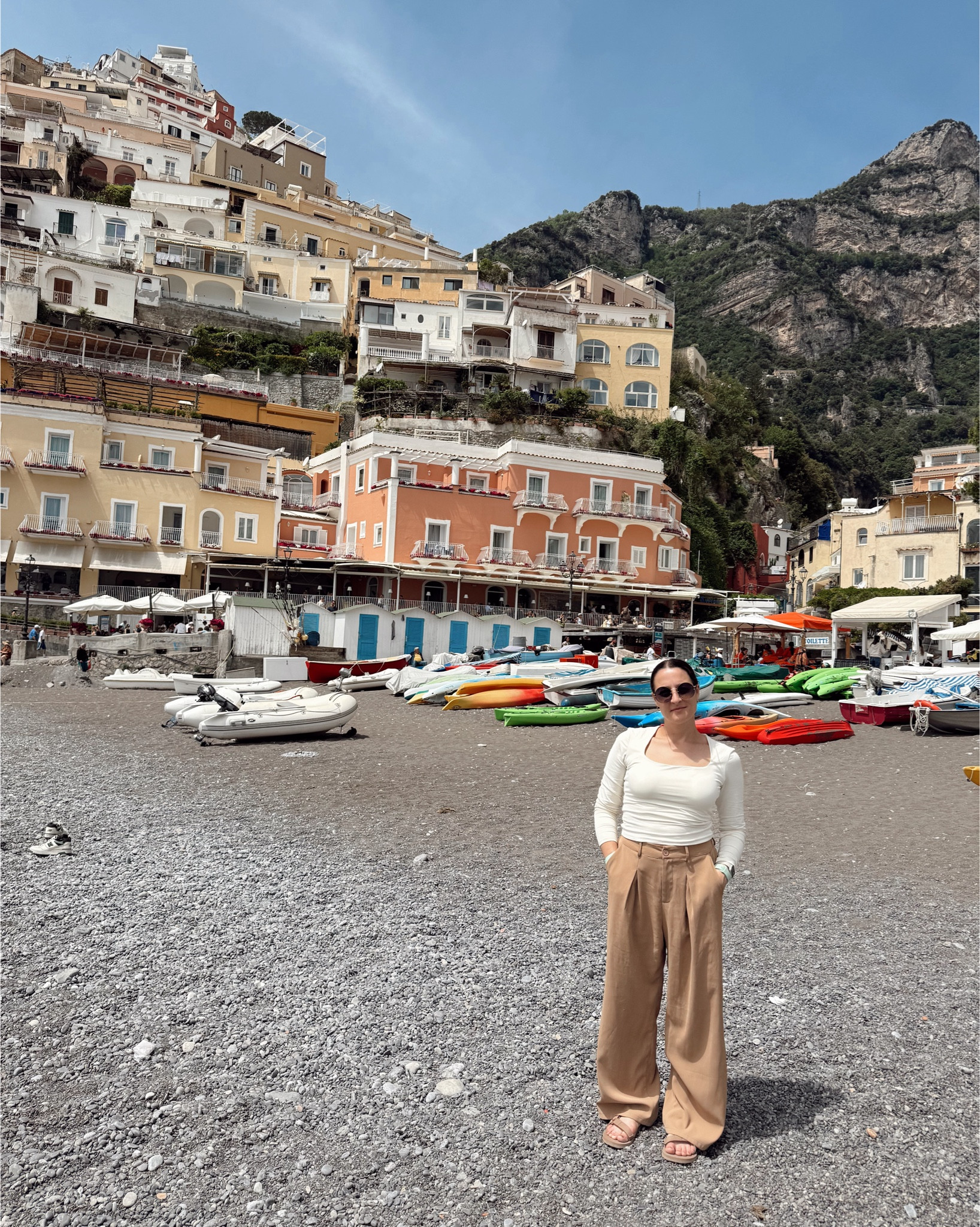 Traveling the Amalfi coast on a semi private boat! 

These dress pants are light weight and dry SO fast!! They honestly feel like wearing pajama pants but look dressy! Comfy, classic and cute is my vibe, for sure! 


#dresspants #wideleg #europe #whattowear #amalficoast #europetrip #italy #comfycute #classic #momfit #squareneck #teva

#LTKTravel #LTKStyleTip #LTKBeauty