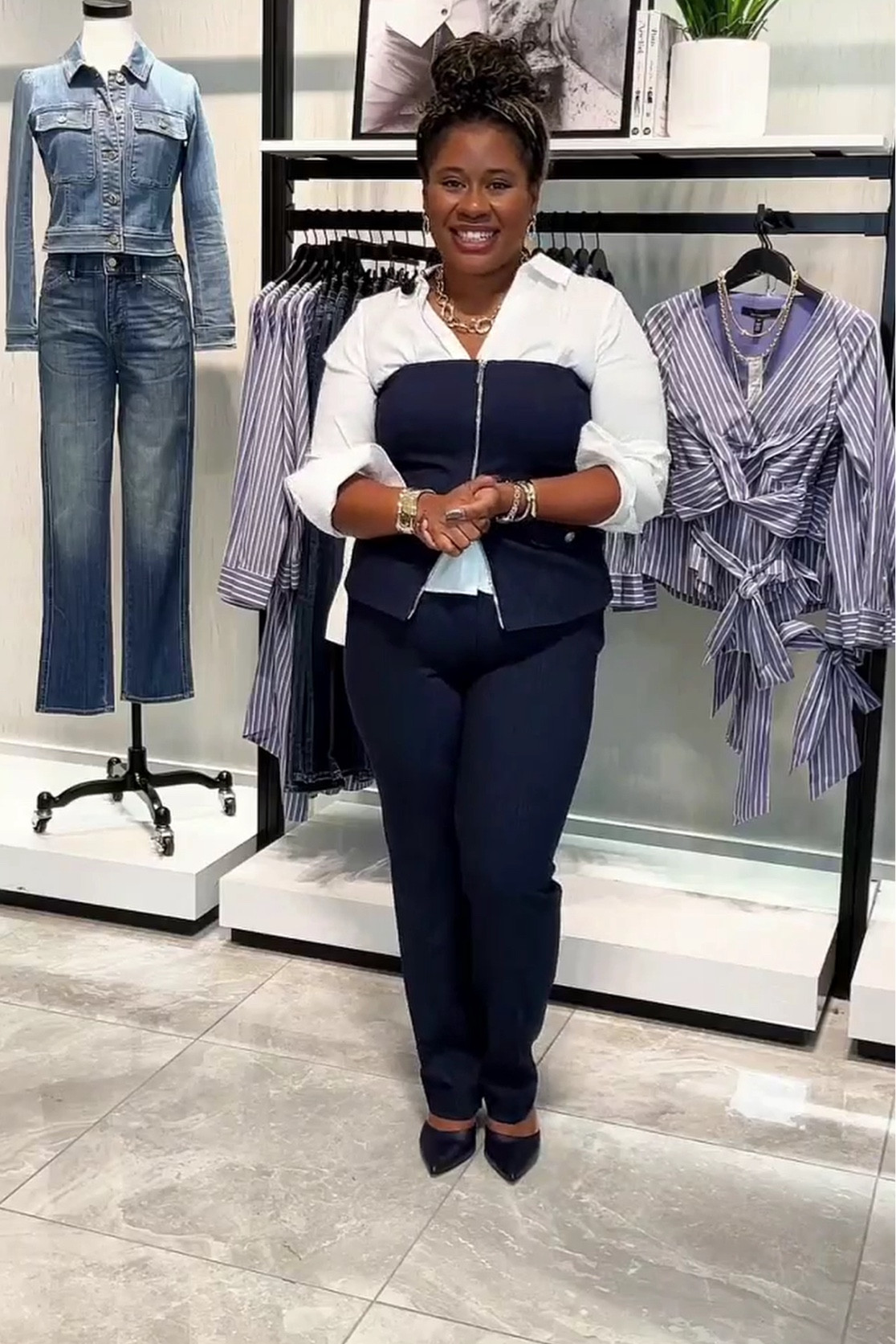 I loved this outfit so much that I had to buy it! 

If you’re in between sizes then size down in these trousers! All pieces have a bit of stretch! Tops true to size and also available in petites 

#LTKPetite #LTKStyleTip #LTKWorkwear