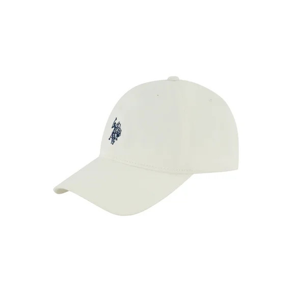 Womens U.S. Polo Assn. Double Horseman Cotton Twill "Dad" Cap, White, One Size Fits Most | Walmart (US)