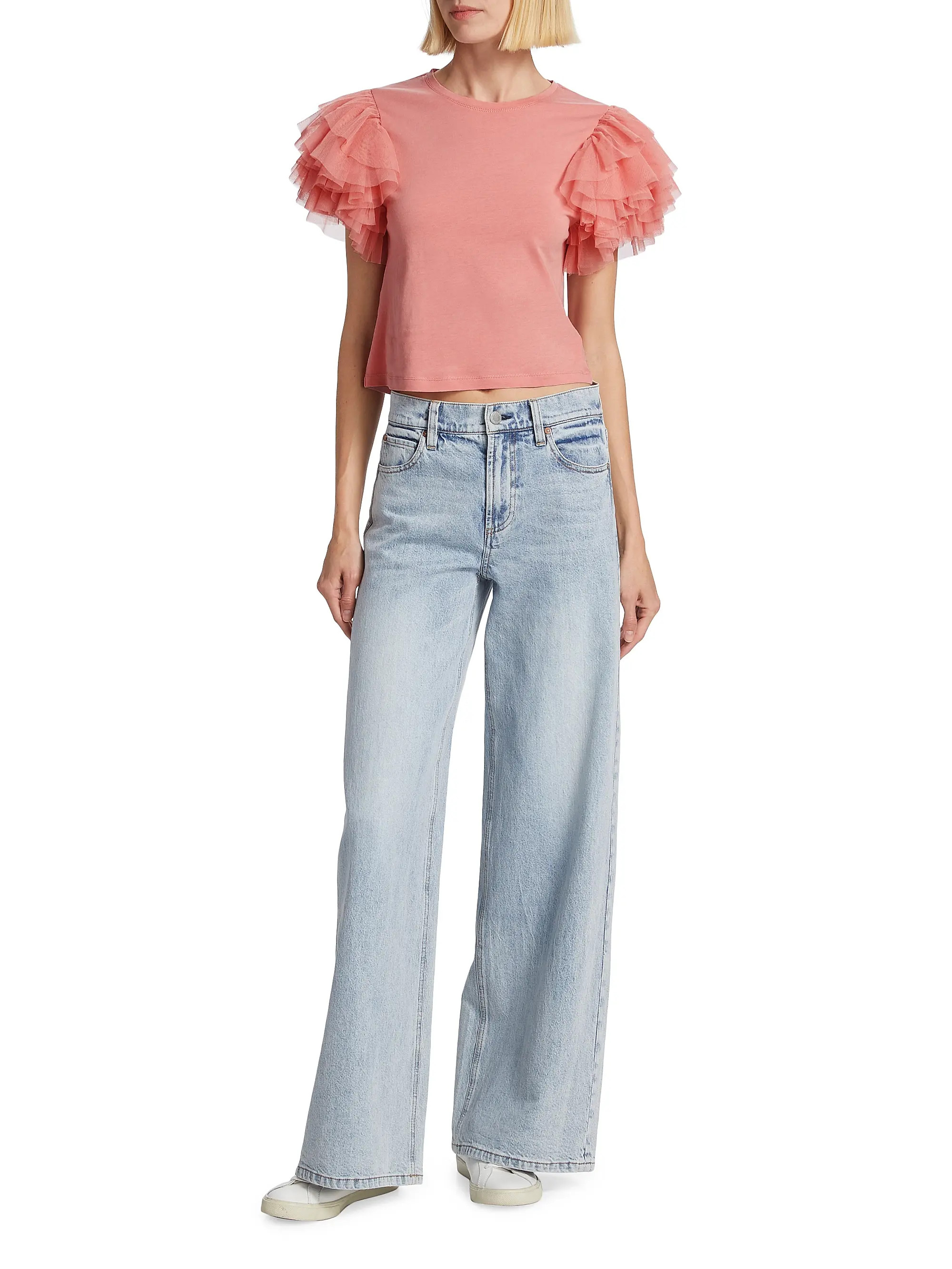Rockstar BlueAll Wide LegAlice + OliviaTrish Mid-Rise Stretch Baggy Jeans$375
            
      ... | Saks Fifth Avenue
