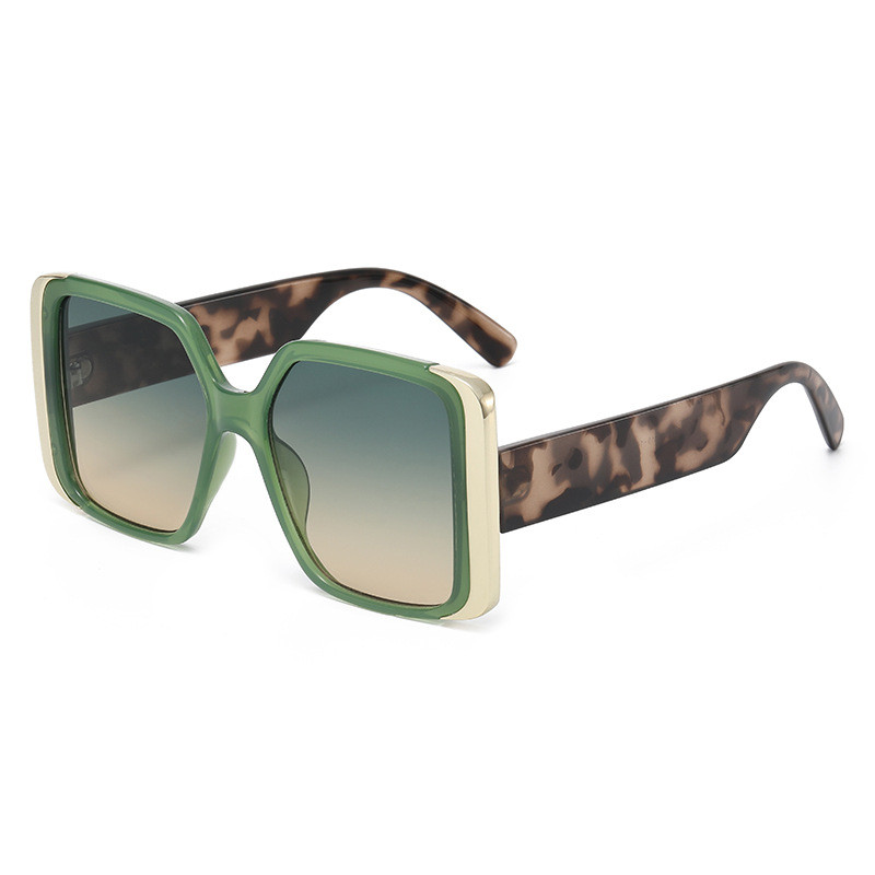Large frame square sunglasses for women and men's sports sunglassesGolden | Walmart (US)