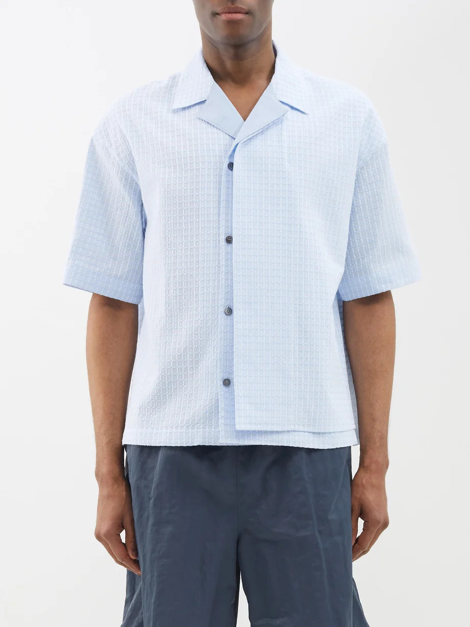 Layered textured cotton shirt | Matches (APAC)