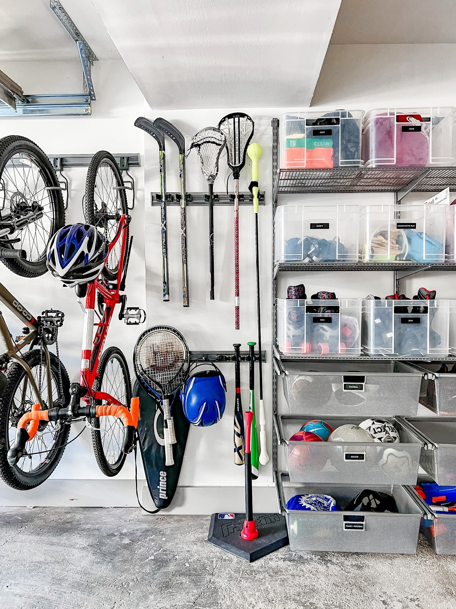 Cleats. Balls. Helmets. Bags. Kids sports come with lots of gear, and if you don’t have a system, it all gets lost in one big pile.

✨ Let us get your family set up for a smooth season. Comment GARAGE or DM us for more info.

#LTKHome