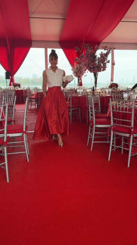What I Wore to the Red Cross Gala - Red skirt - gala outfit 

#LTKstyletip