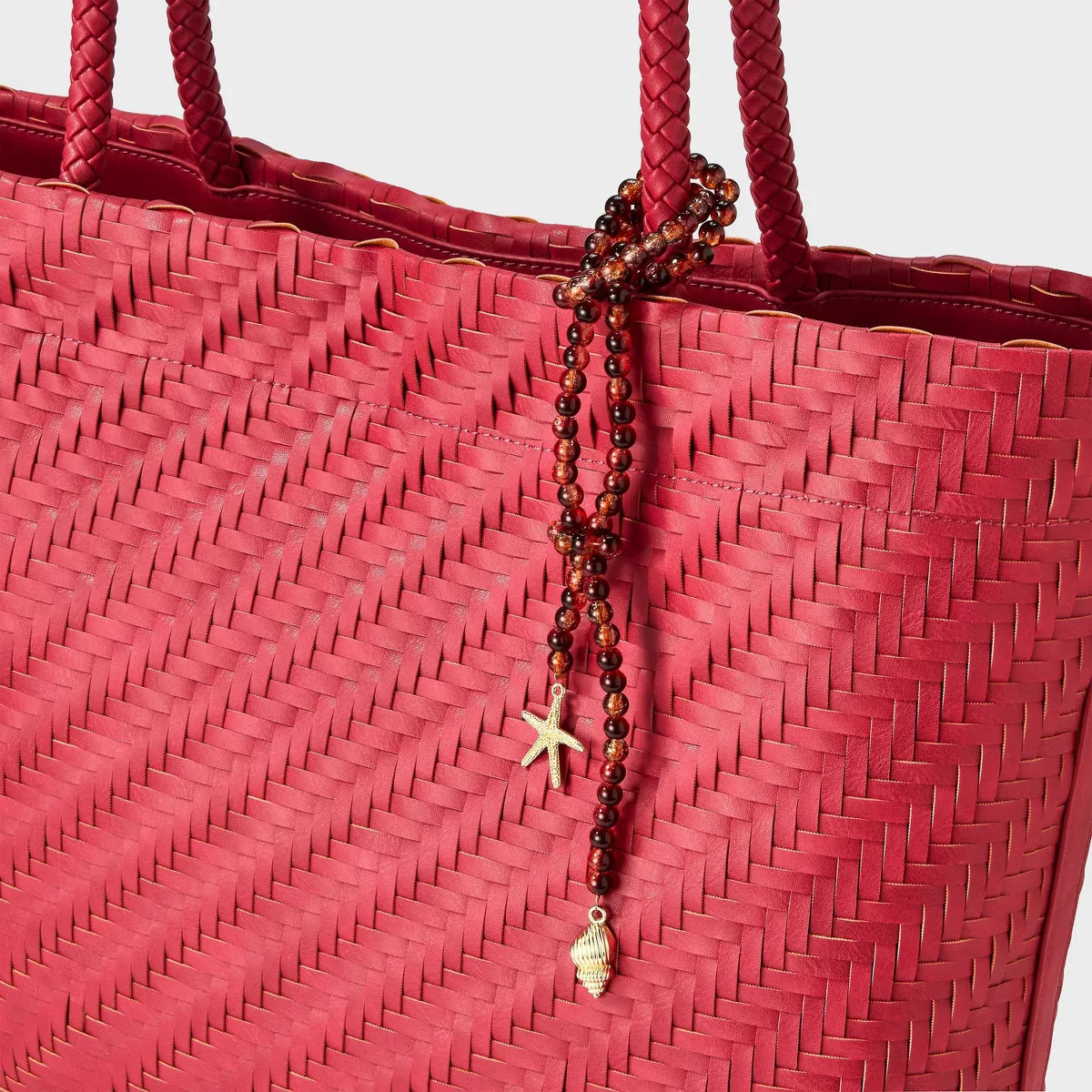 Starfish & Seashell Beaded Bag Charm - Universal Thread\u2122 Brown | Target
