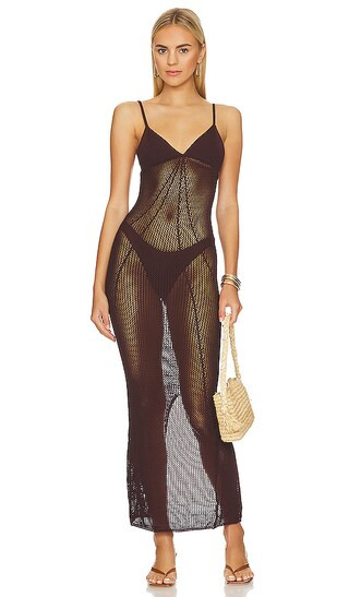 x REVOLVE Isabel Dress in Chocolate Brown | Revolve Clothing (Global)