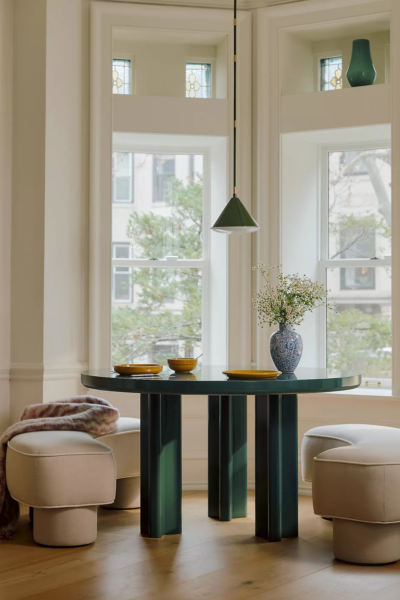 Winton Round Lacquered 54" Dining Table | Anthropologie (US)