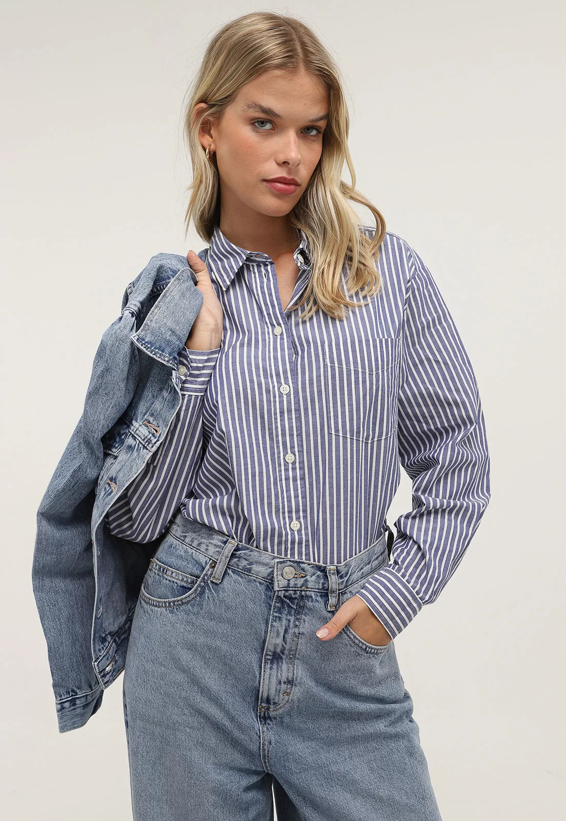 Camisa GAP Listrada Azul | Dafiti (BR)