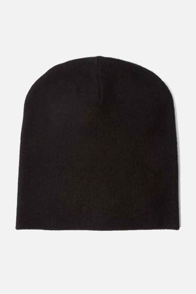 Cashmere Beanie Black | Blue & Cream