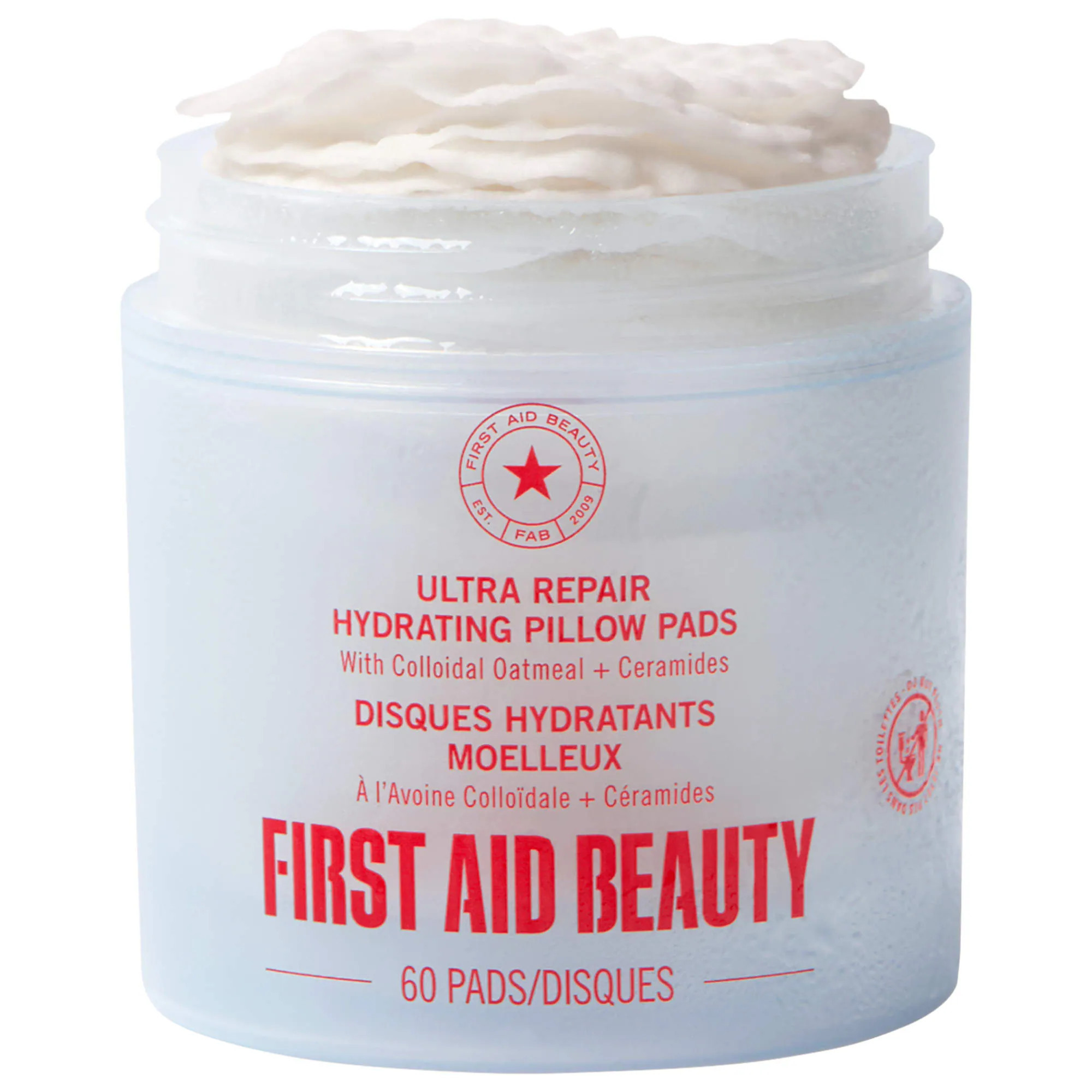 First Aid Beauty Ultra Repair Hydrating Pillow Pads with Colloidal Oatmeal and Ceramides 6.4 oz/181.4 mL | Sephora (US)