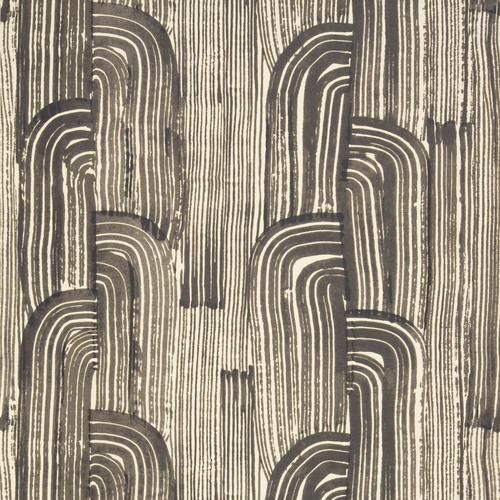 Lee Jofa Crescent Paper Ebony/Cream Wallpaper | DecoratorsBest | DecoratorsBest