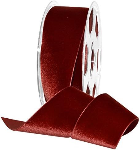 Morex Ribbon Nylon, 2 inches by 11 Yards, Dark Ruby, Item 01250/10-706 Nylvalour Velvet Ribbon, 2" b | Amazon (US)