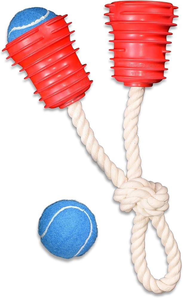 Flingsy Two Ball Launcher and Tug Rope Fetch Thrower Dog Toy with 100-Percent Made in USA Cotton ... | Amazon (US)