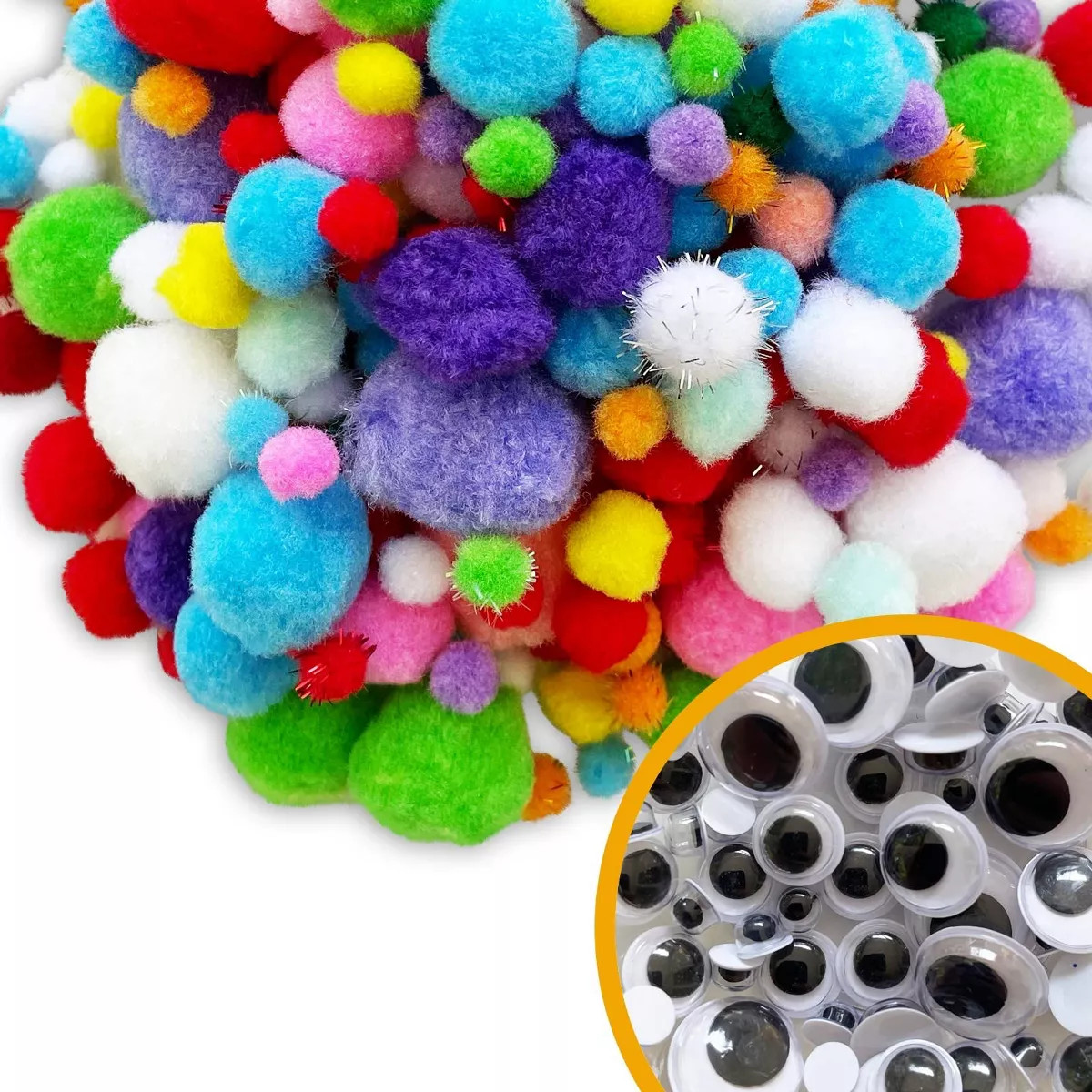 2100-Piece Arts & Craft Supplies Set | Includes Colorful Pom Poms, Googly Eyes, Glitter Balls & M... | Target