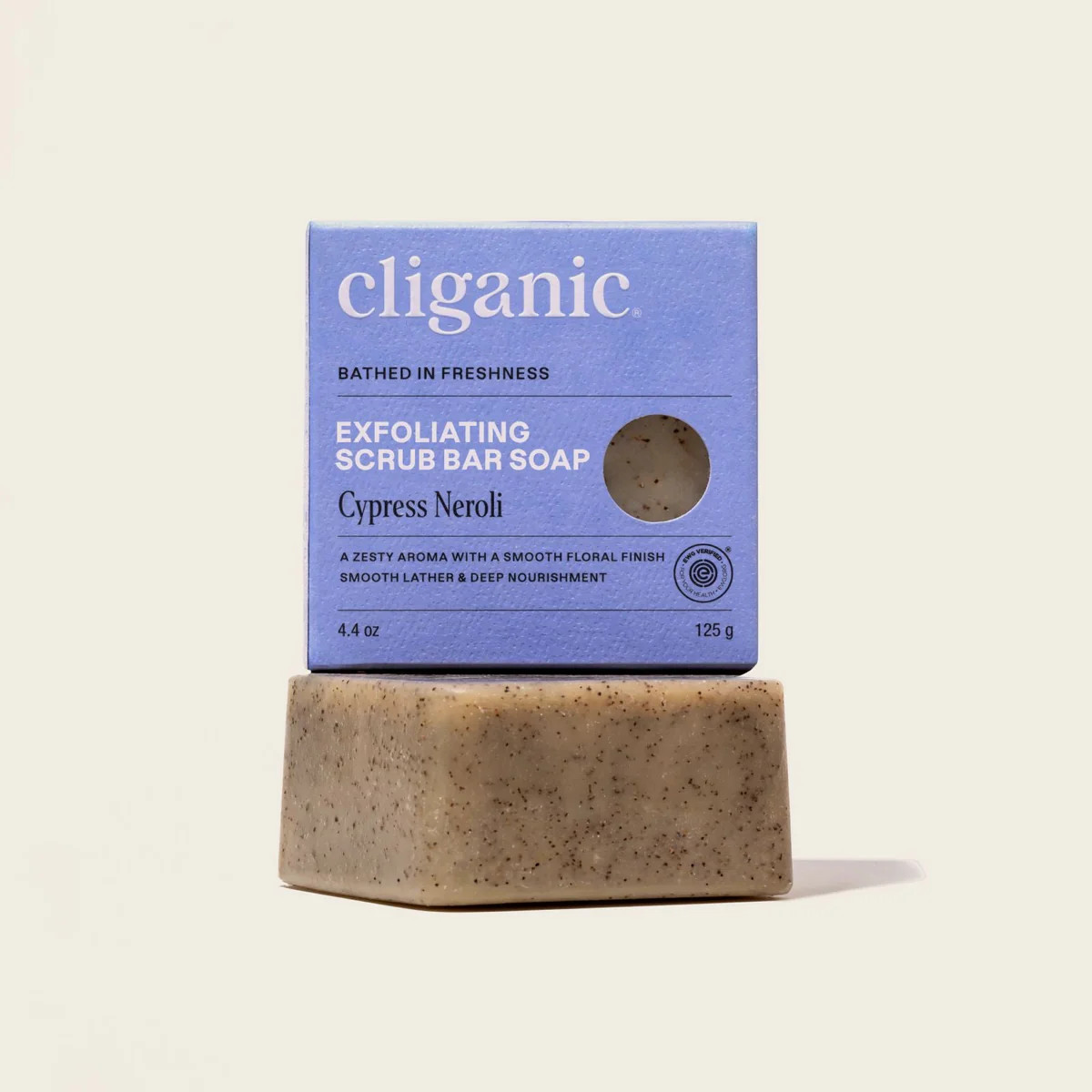 Exfoliating Scrub Bar Soap - Cypress Neroli | Cliganic