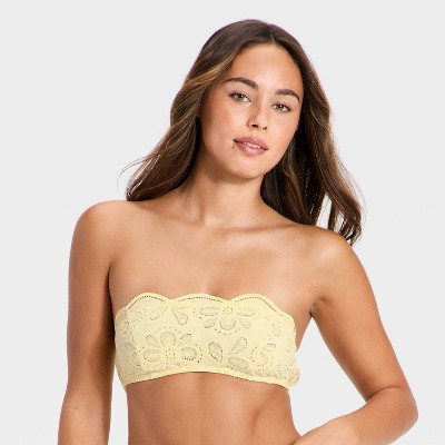 Women's Broderie Lace Bralette - Wild Fable™ Yellow XXS | Target