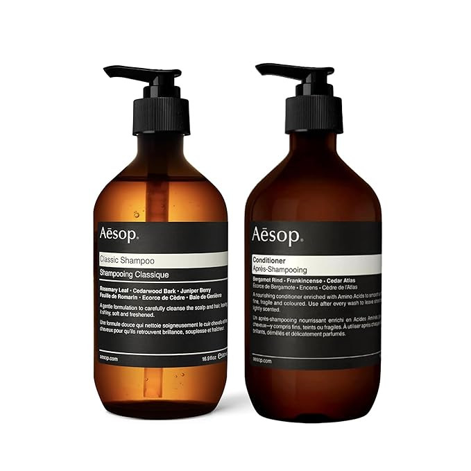Aesop Classic Shampoo & Conditioner Set | Adds Shine, Hydration, Softness to Hair | 500 mL / 16.9... | Amazon (US)