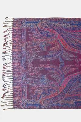 Maroon Multi Paisley Printed Wrap | Avara