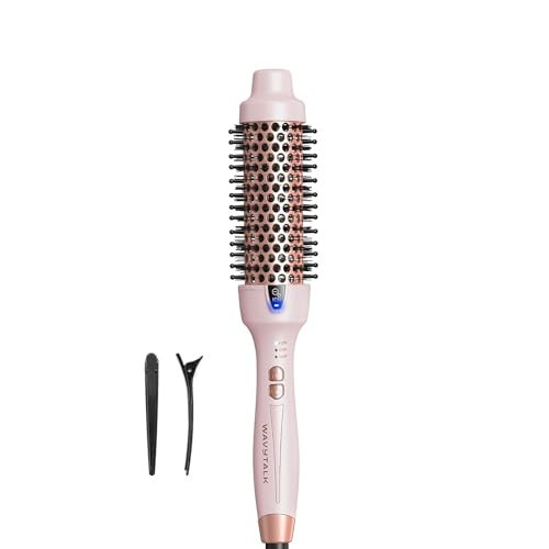 Wavytalk Updated Version Thermal Brush, 1.5 Inch Negative Ion Blowout Express Thermal Round Brush Creates Salon-Quality Blowouts, lonic Frizz Reduction Makes Hair Shinier & Smoother (Millennial Pink) | Amazon (US)