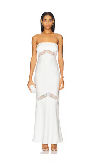 Runaway The Label Melrose Strapless Maxi Dress in White. - size L | Revolve Clothing (Global)
