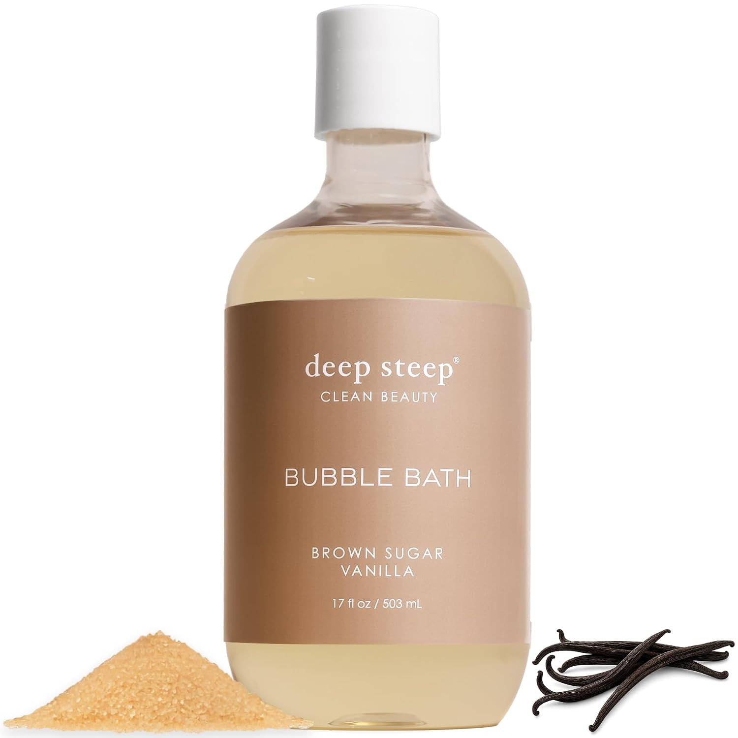 Deep Steep Bubble Bath, Brown Sugar Vanilla, 17oz, Hypoallergenic | Amazon (US)