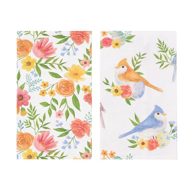C&F Home Spring Flora Bird Kitchen Towel, Set of 2 | Target