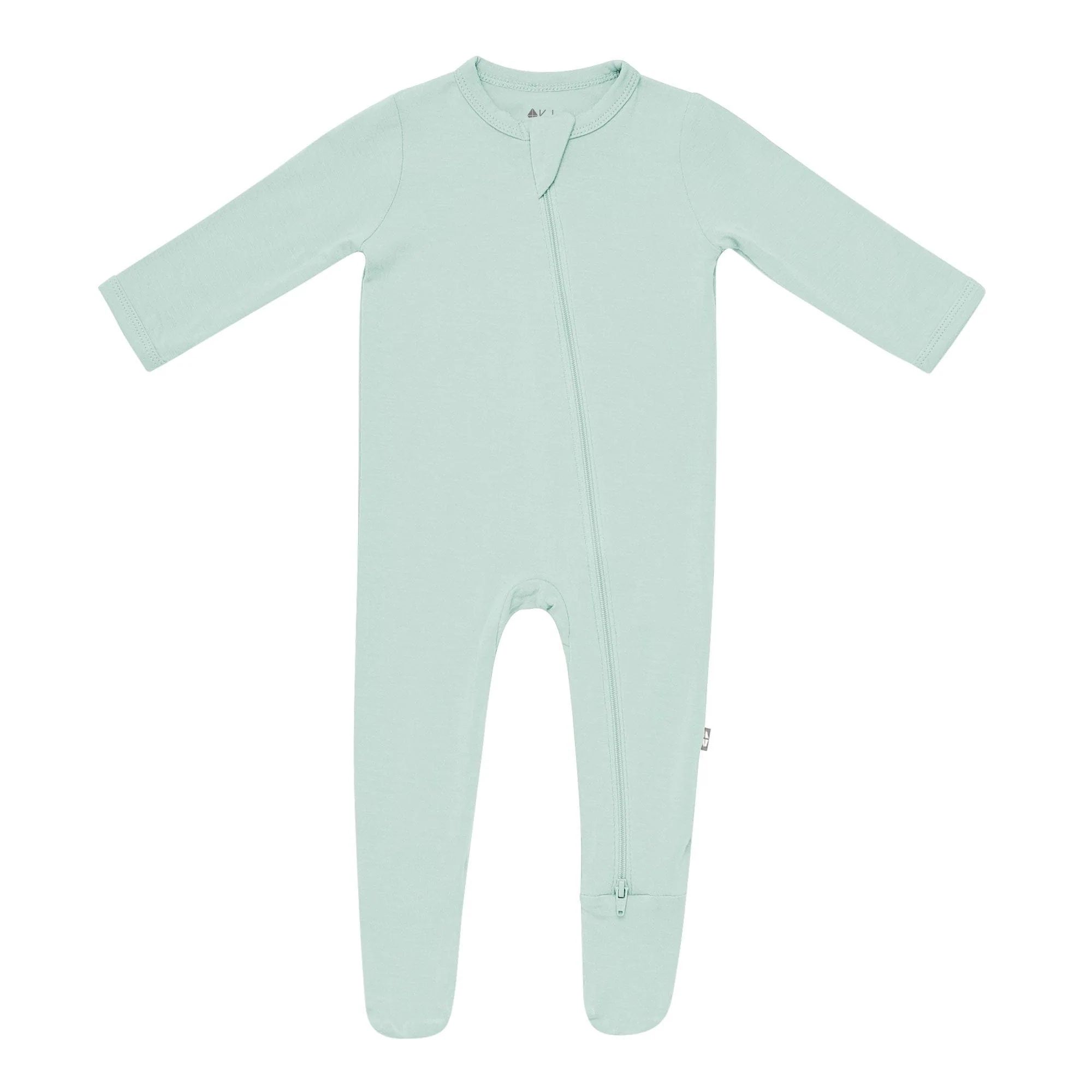 Zippered Footie in Sage | Kyte BABY
