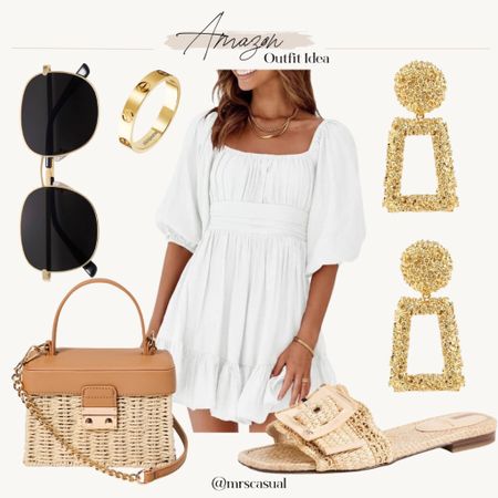 White dress Easter outfit idea from amazon  

#LTKstyletip #LTKunder50 #LTKSeasonal