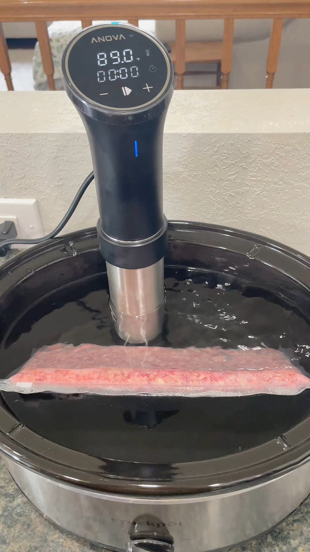 Did you know you can quickly thaw frozen meat with your sous vide? 🤯 I was able to thaw this 1lb of ground beef in 5 minutes!!

#LTKHome