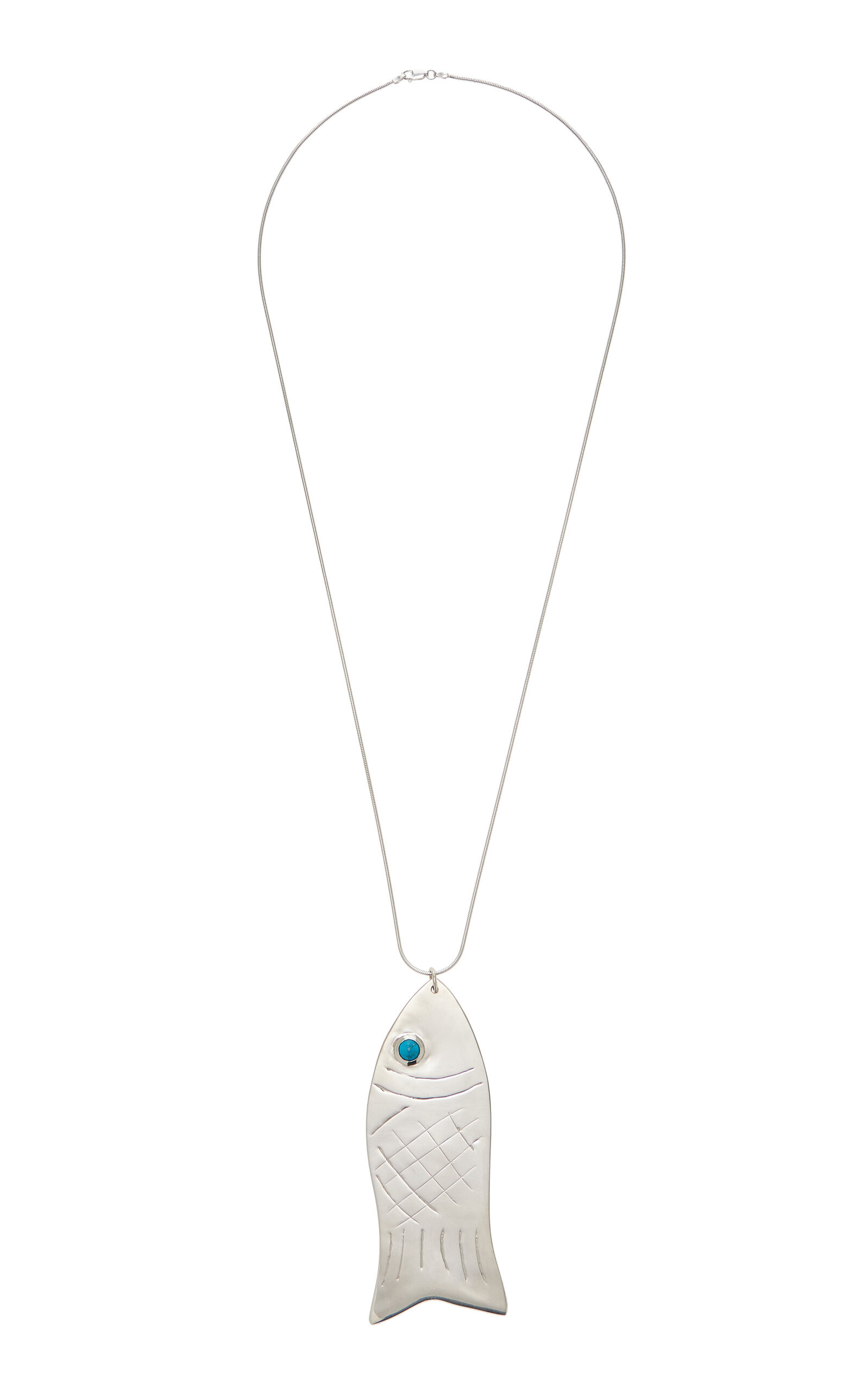 Exclusive Riviera Sterling Silver Turquoise Fish Necklace | Moda Operandi (Global)
