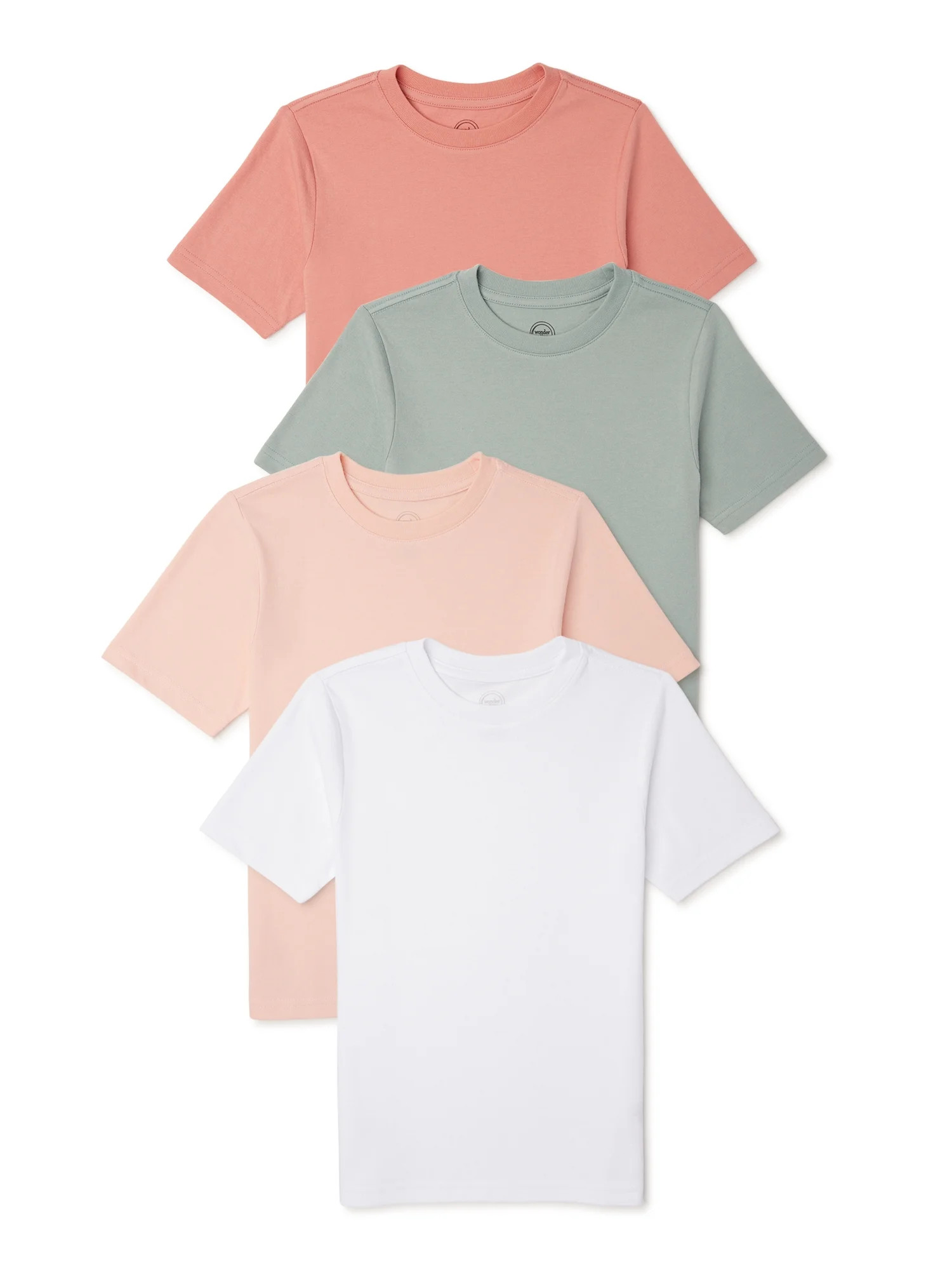 Wonder Nation Boys Short Sleeve Crewneck T-Shirt, Sizes 4-18 & Husky, 4 pack | Walmart (US)