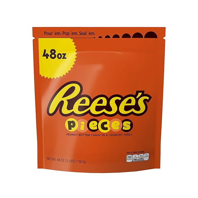 Reese’s Pieces, Peanut Butter Candy, 48 Ounce | Amazon (US)