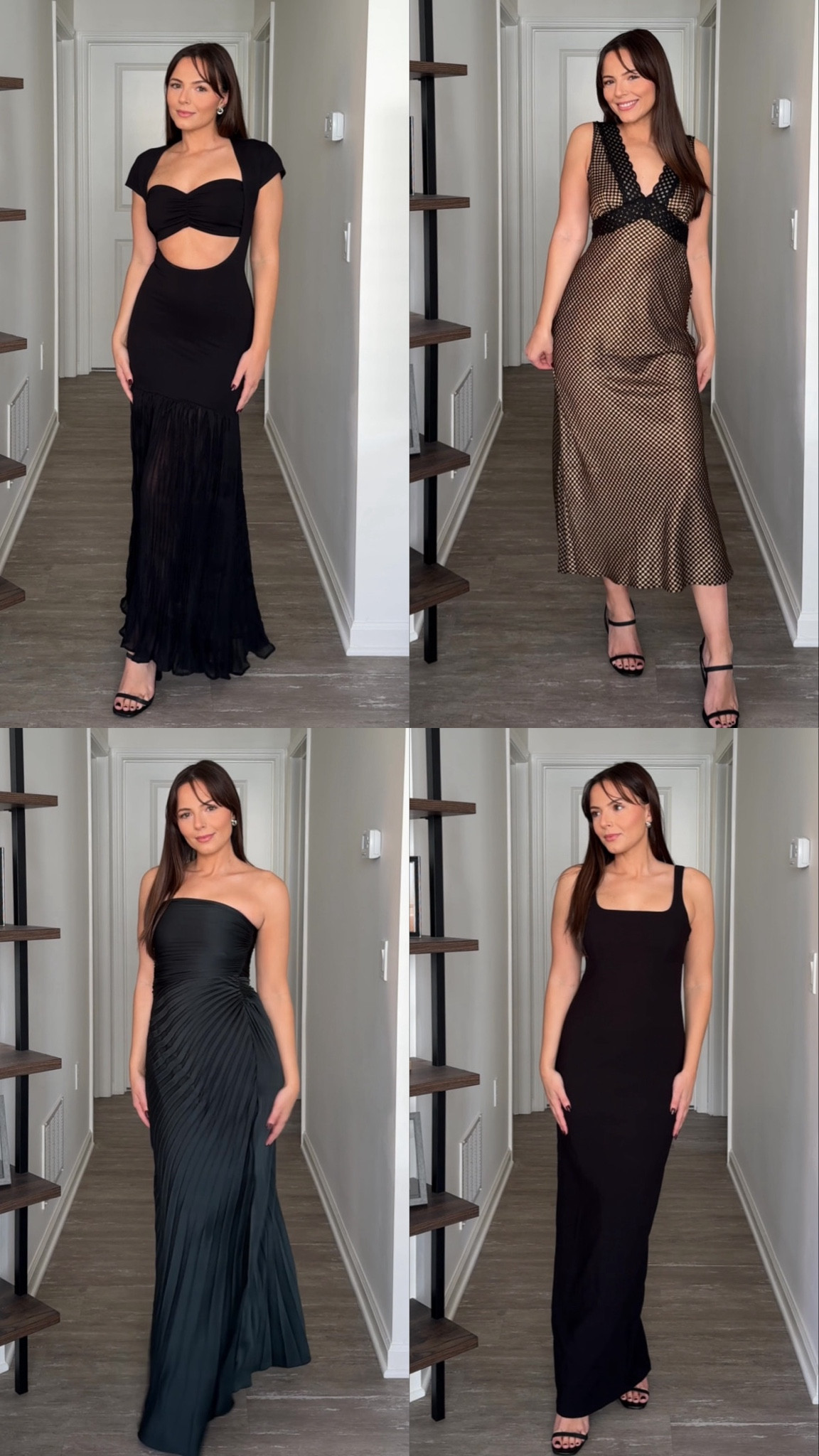 Wedding guest dresses 🖤  sizing:

Delfi: wearing size XS, runs TTS!
Rails: wearing size XS, runs v big! I had to clip the back for the video 
Likely: wearing size 2, runs a little big compared to other likely dresses
ALC: wearing size 0, runs slightly tight in the chest/ribs! 

#LTKHoliday #LTKWedding #LTKSeasonal