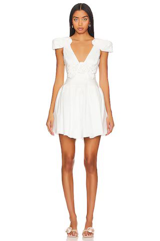 For Love & Lemons Flora Mini Dress in White from Revolve.com | Revolve Clothing (Global)