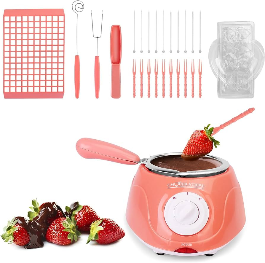 8.45oz Melting Fondue Set,MINI Electric Chocolate Melting Pot,Chocolate Fondue Fountain,Warmer Ma... | Amazon (US)
