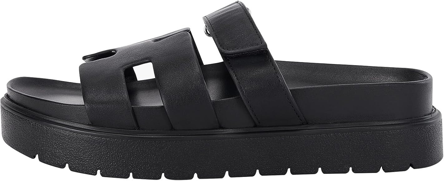Women's Platform Slide Sandals Open Toe Non Slip Thick Sole Slip on Summer Shoes | Amazon (US)